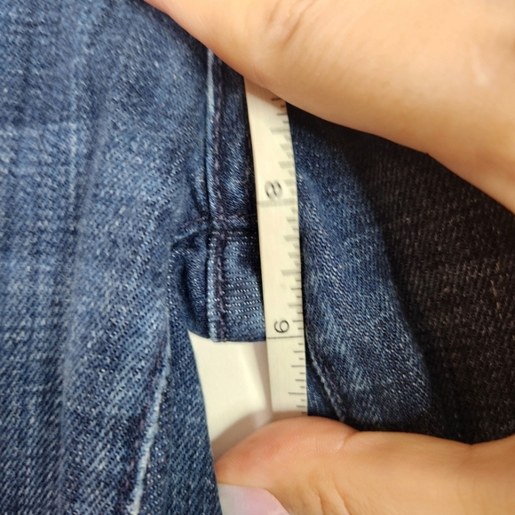 7 FOR ALL MANKIND DOJO Jeans Womens 28 Dark Blue Dojo Crop Jeans Cropped Dojos - Picture 7 of 12